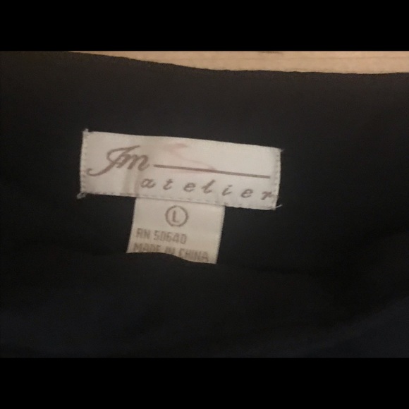 JM Atelier Dressy Black Palazzo Pants-L - Picture 2 of 2